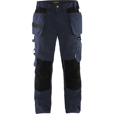 Afbeelding van Blaklader Werkbroek met spijkerzakken 1555 1860 Donker marineblauw/Zwart D84