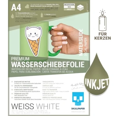 Afbeelding van Skullpaper Transferfolie Inkjet A4 8 Vel Wit