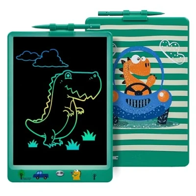 Afbeelding van DYNASONIC (DYNA PM Dinosaurus) Schrijftablet voor kinderen, 10 inch, lcd tekentablet magnetisch whiteboard, dinosaurus, speelgoed, cadeau 2, 3, 4, 5, 6, 7, 8 jaar.