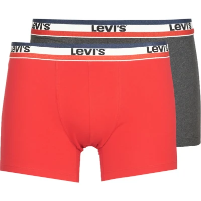 Afbeelding van 2 x Levi&#039;s boxershorts SPRTSWR Logo Red/Black maat XL