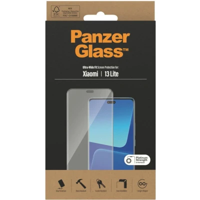 Afbeelding van PanzerGlass Ultra Wide Screen Protector voor de Xiaomi 13 Lite Case Friendly Tempered Glass