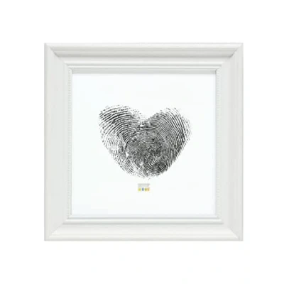 Afbeelding van Deknudt Frames fotolijst S45HF1 wit parelbiesje foto 15x15 cm