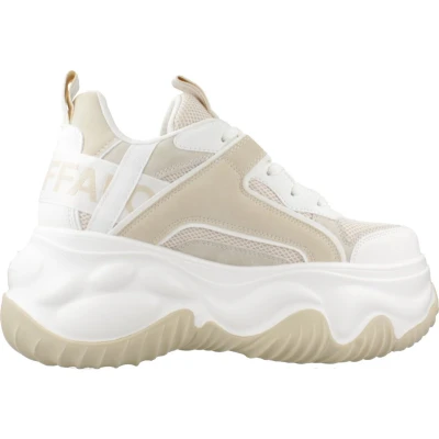 Afbeelding van Buffalo Blader Matcha Sneakers laag, Dames, Maat: 39, Cream/white Imitatieleer/ textiel