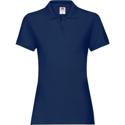Afbeelding van Fruit Of The Loom Vrouwen Dames Fit Premium Poloshirt Met Korte Mouwen (Marine)