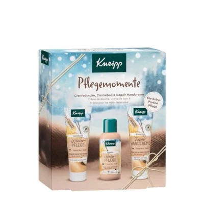 Afbeelding van Kneipp Cadeauset voor verzorgingsmomenten: geef feel good momenten met de bestseller winterverzorging: douchecrème, badcrème en handherstellende crème zonder microplastic