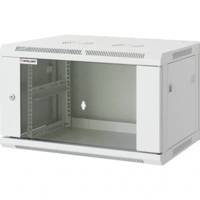 Afbeelding van Intellinet 711913 19inch patchkast (b x h d) 600 635 mm 12 HE Grijs wit (RAL 7035)