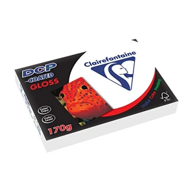 Afbeelding van Clairefontaine DCP 6851C Premium printerpapier voor het afdrukken van afbeeldingen in intense kleuren, DIN A4, 21 x 29,7 cm, 170 g, glanzend wit, 250 vellen