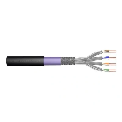 Image de DIGITUS Professional Câble en vrac 500 m SFTP, PiMF CAT 7 extérieur, solide noir, RAL 9005