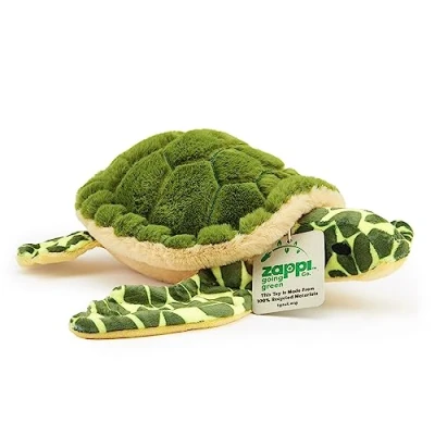 Afbeelding van Zappi Co 100% gerecycled pluche, zeeschildpad (33 cm breed), zachte, behaaglijke en milieuvriendelijke dierencollectie voor pasgeborenen, eerste kind