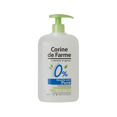 Image de Corine de Farme Douche Soin Pure 0% Nettoie, Hydrate la Peau pH Neutre, Sans Savon ni Colorant, 12 Ingrédients, Clean Beauty Fabriqué en France 750 ml
