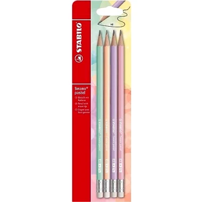 Image de STABILO Crayon papier Swano pastel 4 crayons graphite HB coloris assortis