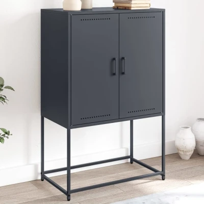 Afbeelding van Hoge kast 68,5x38,5x107 cm staal antracietkleurig