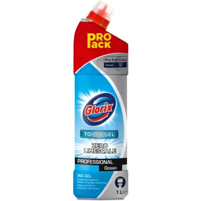 Afbeelding van Sanitairreiniger Glorix Pro Formula Toilet Gel Ocean zonder bleek 1000ml
