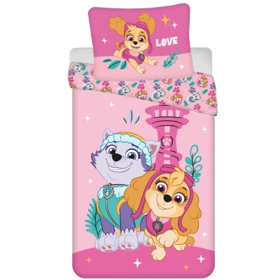 Afbeelding van Paw Patrol peuterdekbedovertrek roze 100 x 135 cm