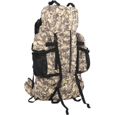 Afbeelding van Wandelrugzak 60 L camouflage oxford stof camelbruin