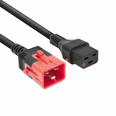 Afbeelding van ACT Netsnoer C19 IEC Lock C20 Dual Locking zwart 2 m, PC3636