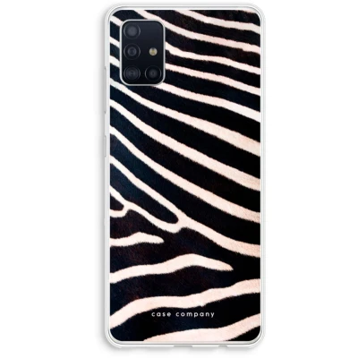 Afbeelding van hoesje geschikt voor Samsung Galaxy A51 4G Zebra Soft Cover Telefoonhoesje Bescherming aan alle Kanten en Schermrand