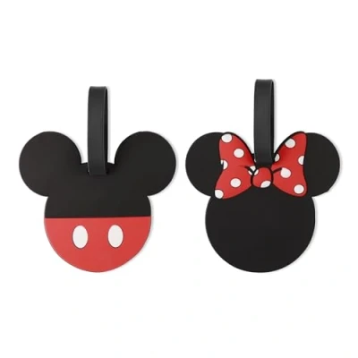Afbeelding van Peers Hardy Disney Mickey M &amp; Minnie Mouse zwart en rood, 2 stuks bagagelabels