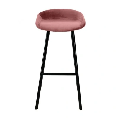 Afbeelding van Finn barkruk velvet 80 cm roze