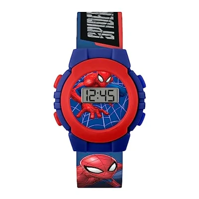 Afbeelding van Spiderman Digitaal kwartshorloge voor kinderen met kunststof Band SPD4972, Blauw/Rood, band,