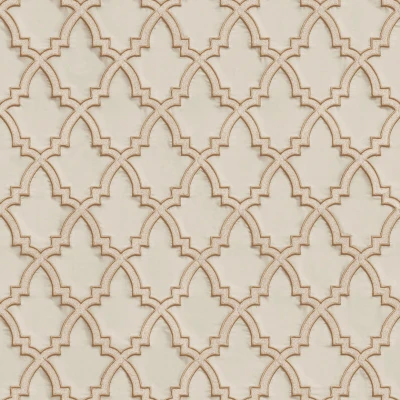 Afbeelding van Dutch Wallcoverings Wallstitch Moroccan trellis gold