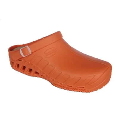 Afbeelding van Scholl Clog Evo, Sabots Médicaux Sanitaires Unisexe Adulte, orange., 41/42 EU