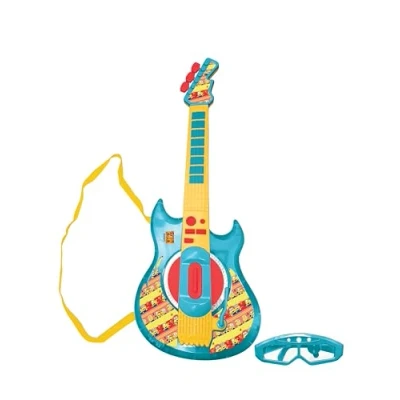Afbeelding van Lexibook, Ik, lelijk en slecht, Minions elektronische gitaar met microfoon bril om in stijl te zingen, 2 spelmodi, demomelodieën, lichteffecten, geel/blauw, K260DES