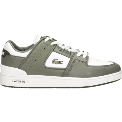 Afbeelding van Lacoste Court CAGE Sneakers laag, Heren, Maat: 41, White/khaki Leer en imitatieleer