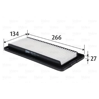 Afbeelding van VALEO 585173 Luchtfilter 27 134 266 Filter insert HYUNDAI: Amica / Atoz