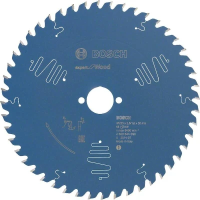 Image de BOSCH 2608644090 lame de scie circulaire Expert pour le bois, 225 x 30 2.6 mm, 48T