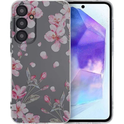 Afbeelding van iMoshion hoesje Geschikt voor Samsung Galaxy A55 Siliconen Design Meerkleurig / Blossom