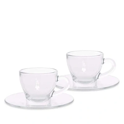 Afbeelding van Bialetti Cappuccino kop en schotel Glas 2 stuks