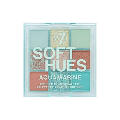 Afbeelding van W7 Soft Hues Pressed Pigment Oogschaduw Palette Aquamarine