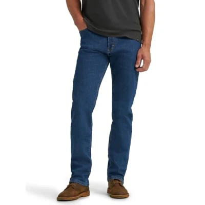 Afbeelding van Wrangler Klassieke Big &amp; Tall jeans met comfortabele tailleband voor heren, Dark Stonewash