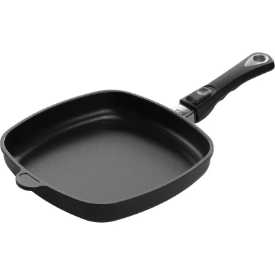 Afbeelding van AMT Gastroguss Vierkante pan 26x26 cm Non stick coating Geschikt voor inductie Ovenbestendig tot 240C