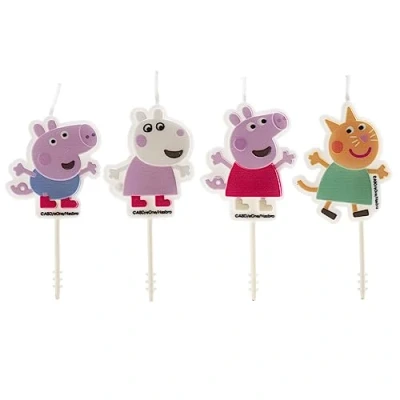 Afbeelding van dekora Peppa Pig Cake verjaardagskaarsen 4 stuks, B0bz5svbq8