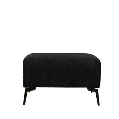 Afbeelding van Bronx71® Scandinavische hocker Vegas bouclé zwart