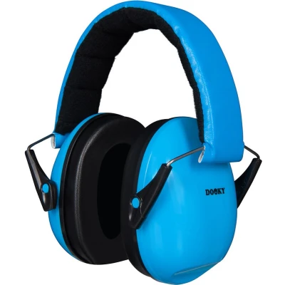 Afbeelding van Dooky Junior Gehoorbescherming 3+ jaar Blauw Noise Cancelling Headphones 28 dB Isolatie Verstelbaar Inclusief opbergzakje