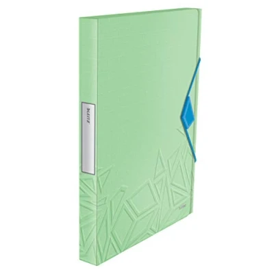 Afbeelding van Leitz Ordnerbox, tot 250 vellen A4, elastische sluiting, zachte kunststof, groen, Urban Chic serie, 39480050