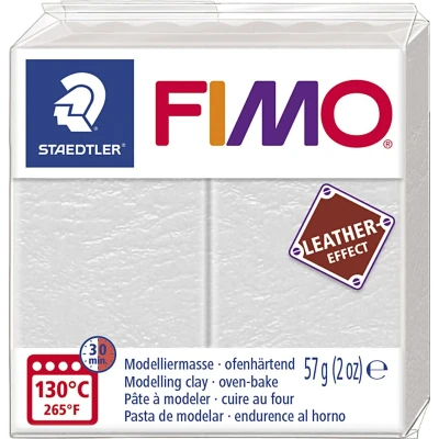 Afbeelding van Ivory Fimo Leather Effect