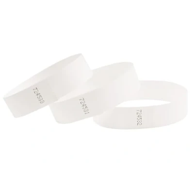 Afbeelding van CINTAPUNTO Tyvek instaparmbanden, 1000 stuks, ID armbanden, festivalarmbanden, neonarmbanden, voor evenementen, veiligheid, feesten, scheurvast, 16 kleuren (wit)