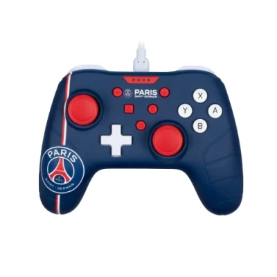 Afbeelding van Konix PSG Manette filaire pour Nintendo Switch, Switch OLED et PC Fonction vibration Câble 3 m Bleu, blanc rouge