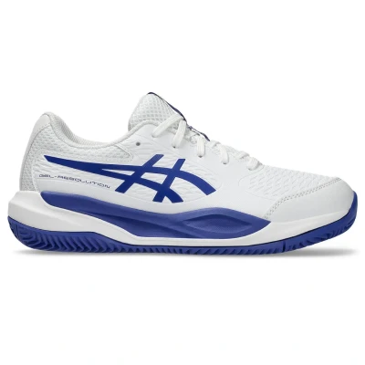 Afbeelding van Asics Gelresolution Tennisschoenen voor kleibanen kinderen, Maat: 35, White dark Mesh