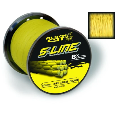 Afbeelding van Black Cat S Line Yellow 3000m Maat : 0.42mm 45 kilo