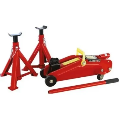 Afbeelding van Carpoint Verrijdbare Garagekrik &amp; Assteunen 2000KG 0677815