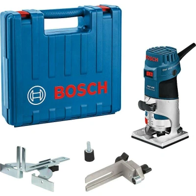 Afbeelding van Bosch Professional GKF 600 060160A100 Randfreesmachine W Incl. parallelaanslag, koffer