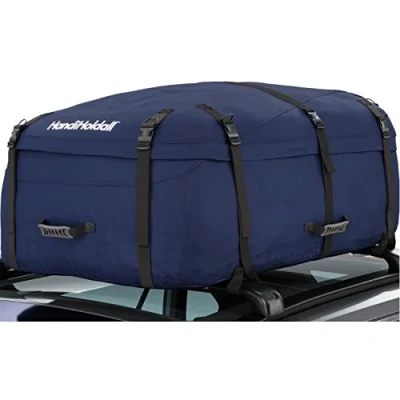 Afbeelding van HandiWorld HHOLDALLWR330 HandiHoldall grote, zachte dakkoffer, opvouwbaar, weerbestendig, met stabiele basis, marineblauw, 330 liter