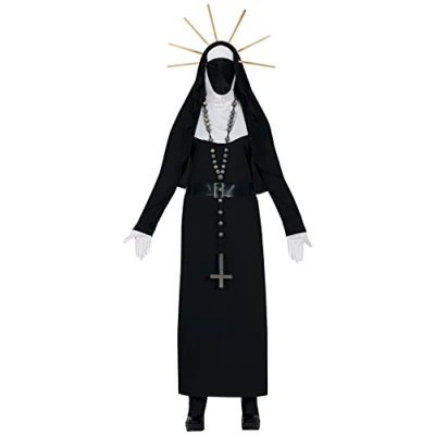 Afbeelding van Guirca Non Kostuum Niet Zo Heilige Kwaadaardige Vrouw Zwart Maat 38 40 Halloween Verkleedkleding