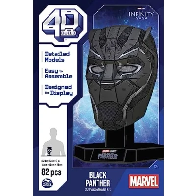 Afbeelding van 4D Build Marvel Black Panther 3D Puzzel 82 stuks kartonnen bouwpakket