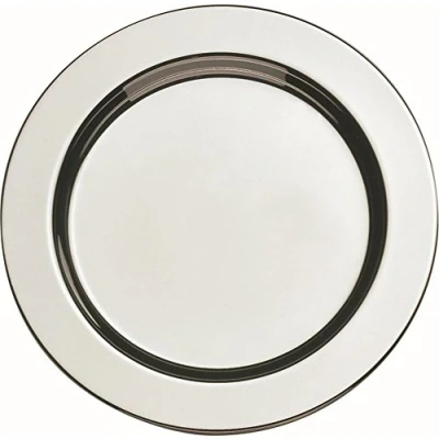 Afbeelding van APS Onderzetters, set van 6 ronde onderzetters hoogwaardig gepolijst roestvrij staal, diameter 12 cm, zware afwerking, gerolde randen, onderzetter, hoogglans